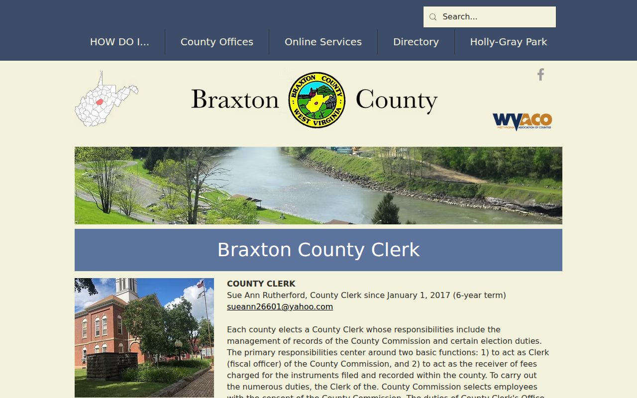 Braxton former owner deed research through the County Clerk